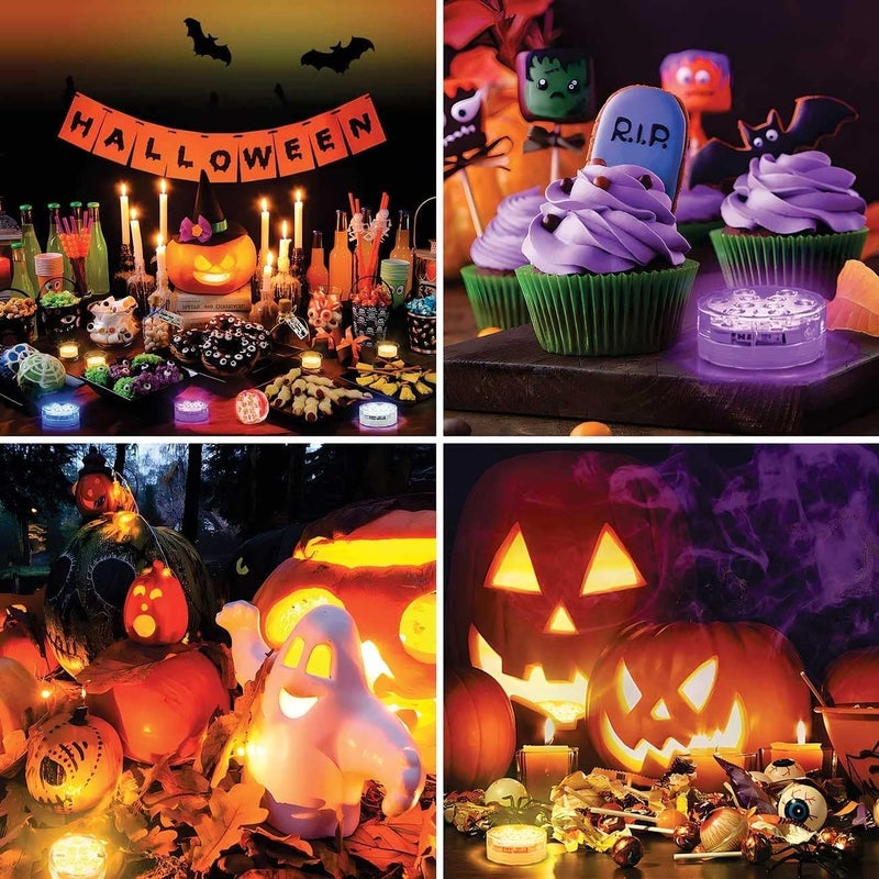 KIKOMO LED Pumpkin Lights with Remote, 16 Colors 4 Modes Halloween Submersible Lights for Jack-O-Lanterns, Pool, Pond and Outdoor Decorations (4 Pack) - Image 5